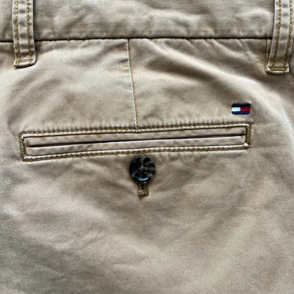 Tommy Hilfiger Custom Fit Chino Pants Mens 32x32 Salmon Tan Stretch